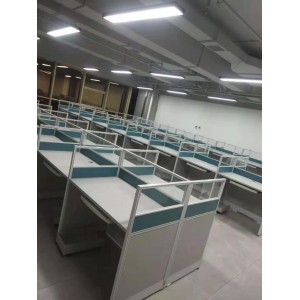 玻璃屏风办公桌现代卡座办公家具组合电脑桌隔断卡座